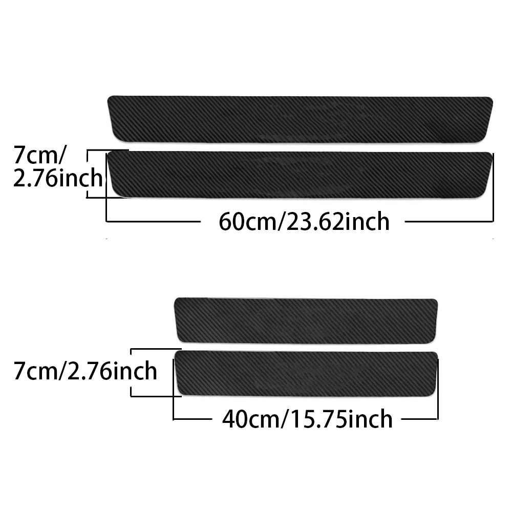 4pcs Car Door Threshold Sill Sticker Protector For Hyundai Tucson NX4 IX35 H7 2022 2021 2020 2019 2018 2009 Styling Accessories - купить по