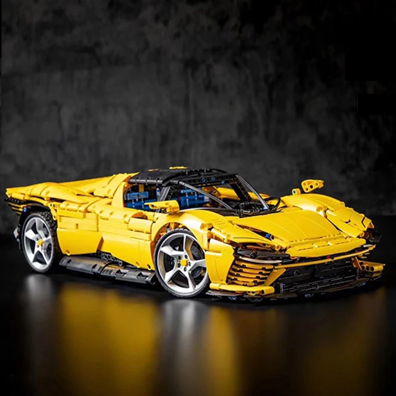 

High-Tech RC Racing 43143 SP3 With Motor Light APP Super Speed Sport Daytona Car Model Assembly Building Blocks Bricks Kids Gift