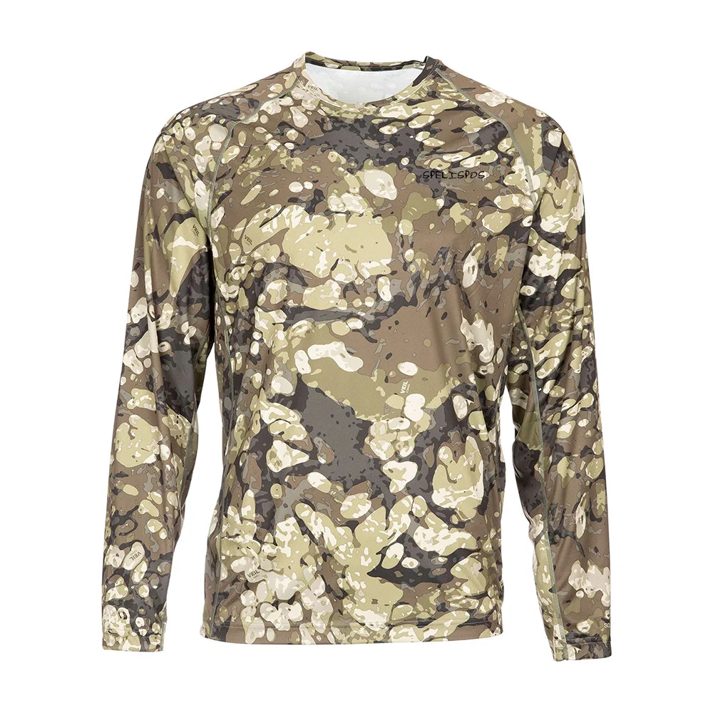 

UPF 50+ Shirts Fishing Apparel Outdoor Long Sleeve Tops Wear Mesh T-shirt Sun Protection Jersey Breathable UV Angling Clothing