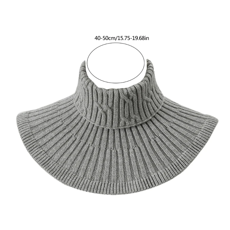 SZL Шарф Воротник Для Женщин Вязаный Мужчины Женщины Водолазка Эластичный
