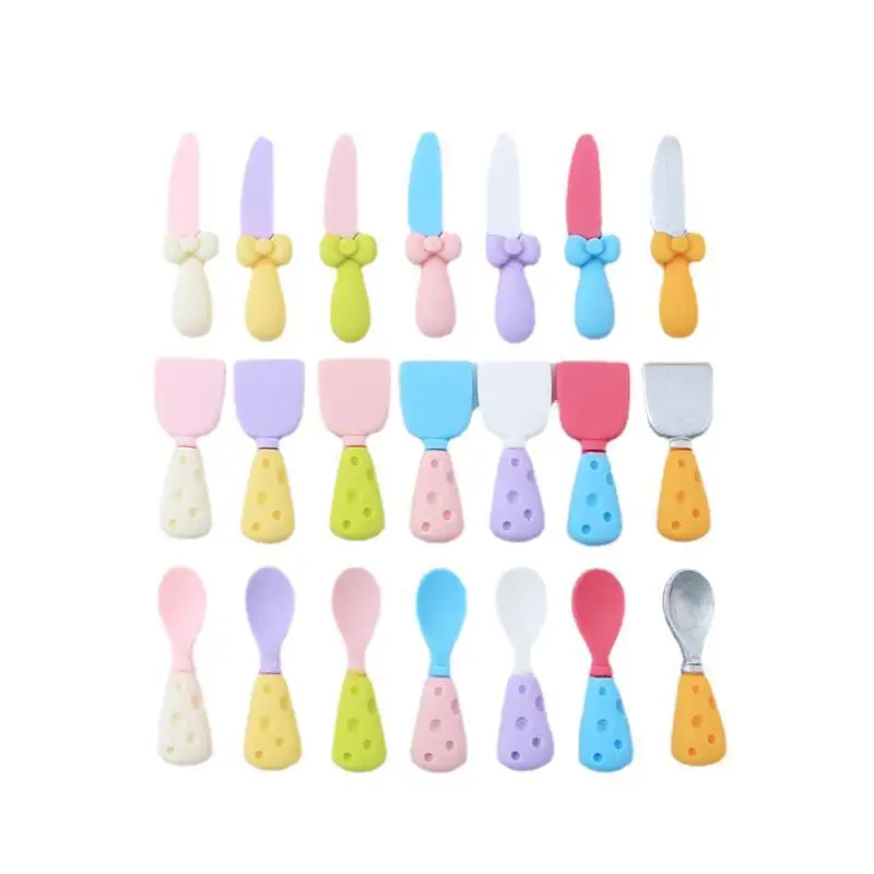 Милые столовые приборы с бантом из смолы искусственные подвески для