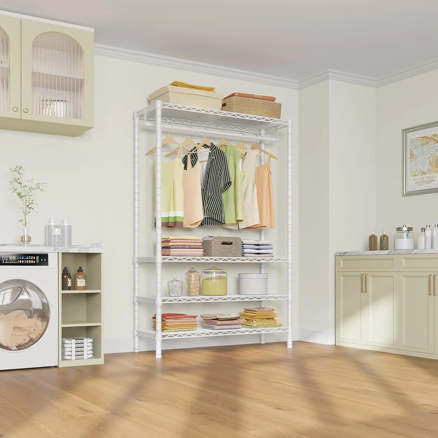 V1S проволочная вешалка для одежды подвешивания отдельно стоящая в шкафу с 4