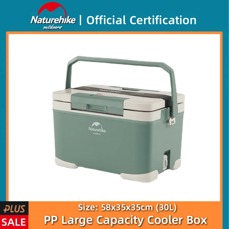 

Naturehike 22L/30L Lnsulated Холодильник большой емкости PP Материал Открытый Портативный Кемпинг Путешествия Кулер для еды Отправить пакет со льдом