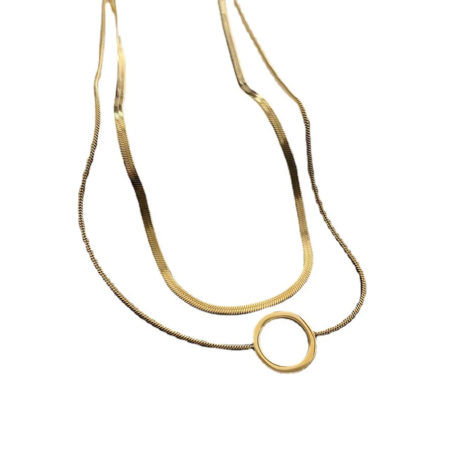 Женское Ожерелье-цепочка из нержавеющей стали золотого цвета - купить по