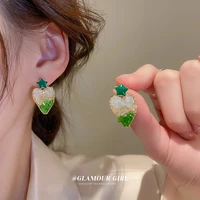 matcha green star ear studs heart shape natural gem stone bead drop earrings for spring and summer jewelry gift for women girls
