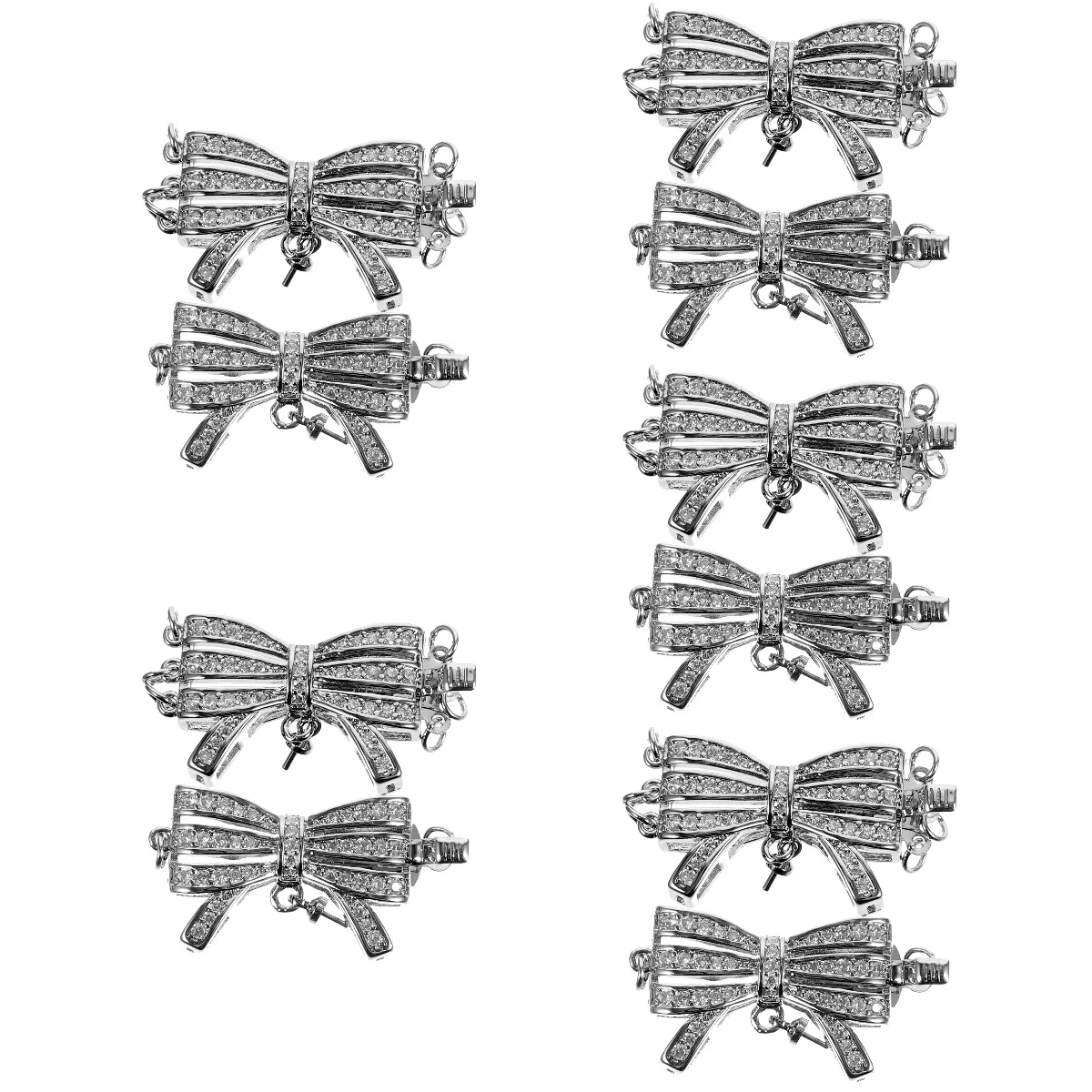 10 Pcs Pearl Jewlery Bead Pendants Clasps Jewelry Bracelet Connecting Buckle DIY Necklace Connectors Alloy Layer