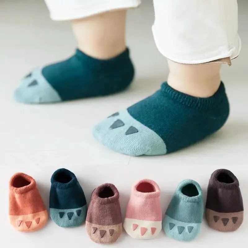 

3 Pairs Spring Autumn Winter Baby Boy Socks Children Girls Boys Non-slip Rubber Grips Boat Socks kids Infant Floor Socks