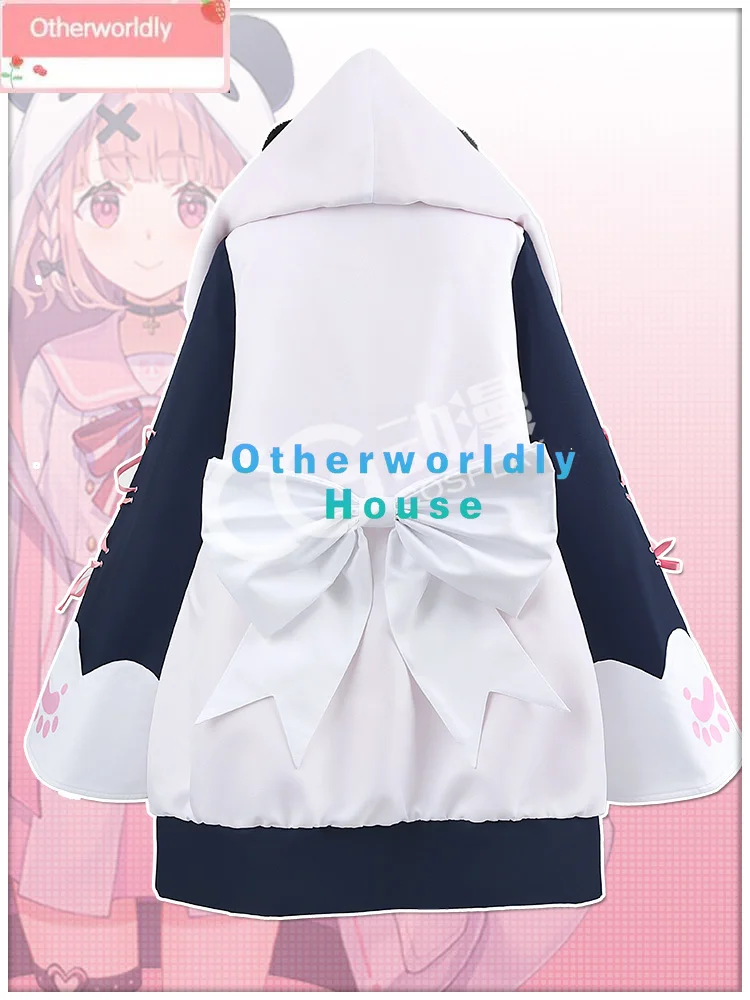 Костюм сасасаки Саку для косплея Vtuber костюм милой панды топ юбка пальто Хэллоуин