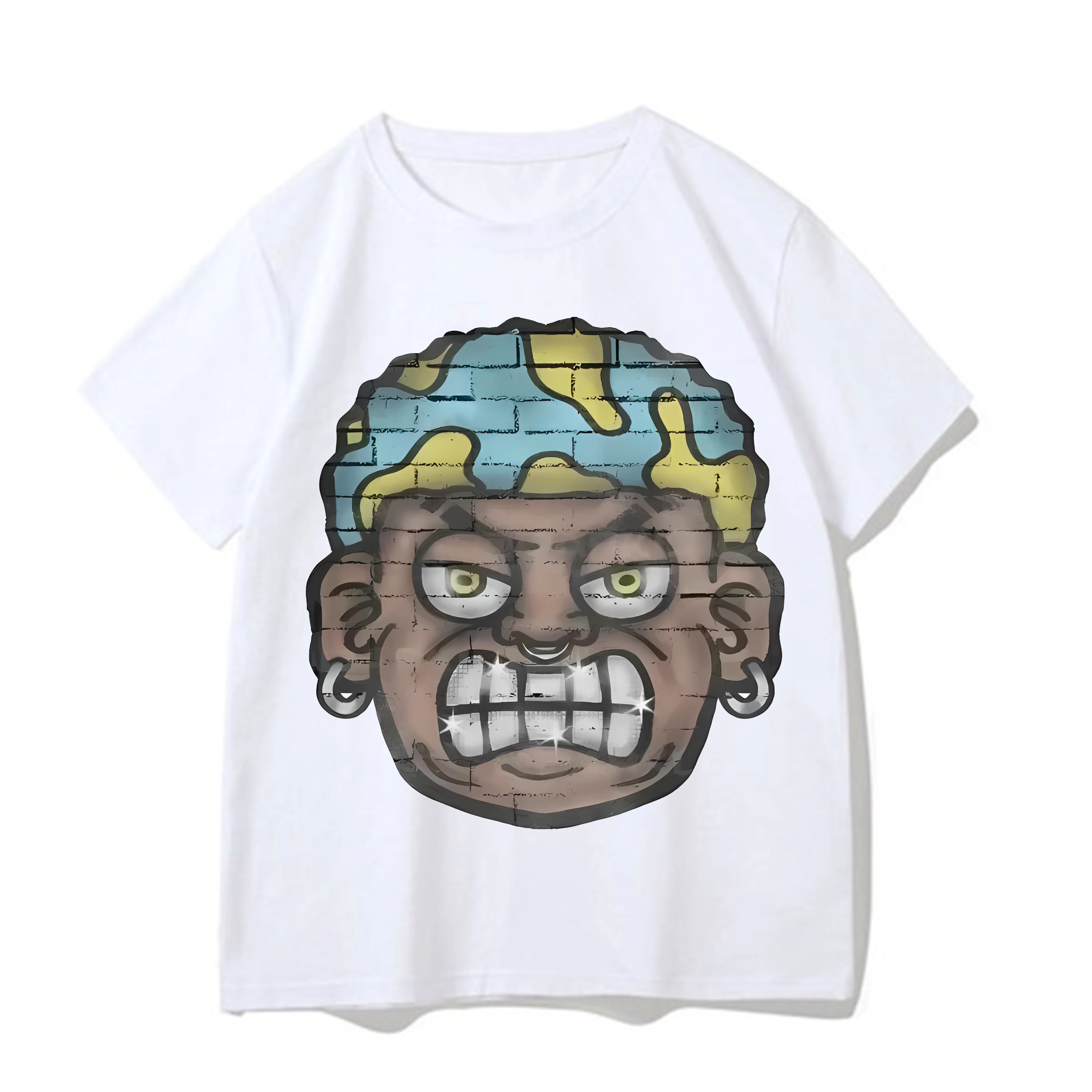 Лето 2023 новая футболка с мультяшным рисунком в стиле хип-хоп Harajuku Fengge Fengte мужская