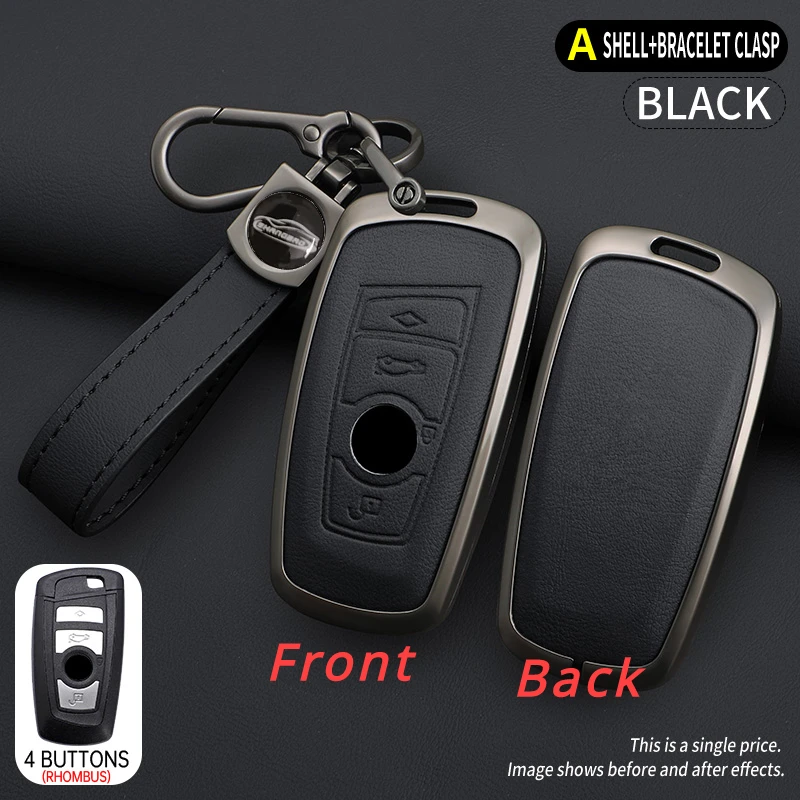 

Чехол для автомобильного дистанционного ключа из сплава для BMW 1, 2, 3, 4, 5, 6, 7 серии X1 X3 X4 X5 X6 F36 F25 F26 F30 F34 F10 F07 F20 Z10 G30 F15 F16