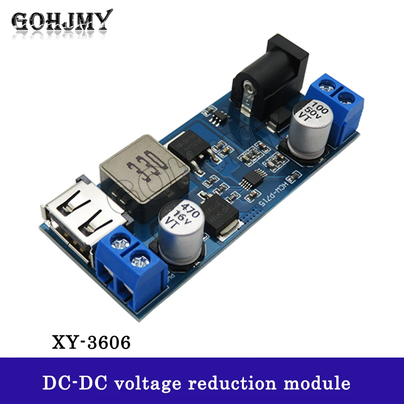 Понижающий модуль питания GOHJMY 24В/12В в 5В 5А LM2596S