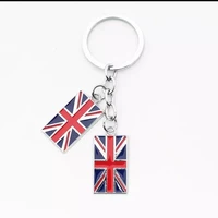 new colorful enamel british flag keychain car key women men bag accessories jewelry gifts key chain chains wholesale holder