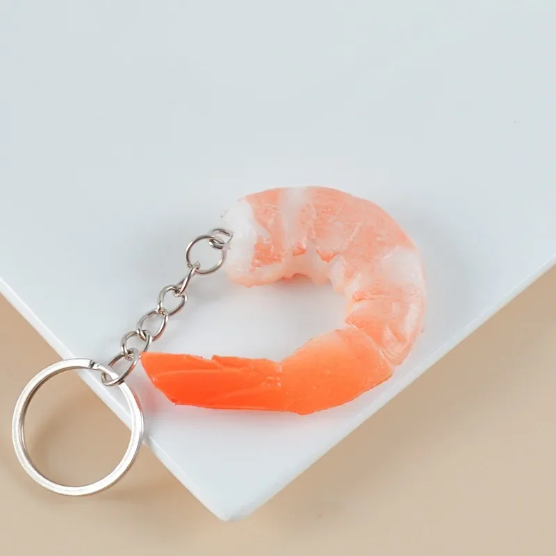 Брелок с имитацией Креветки мяса креативный брелок для еды женщин Подвеска сумки