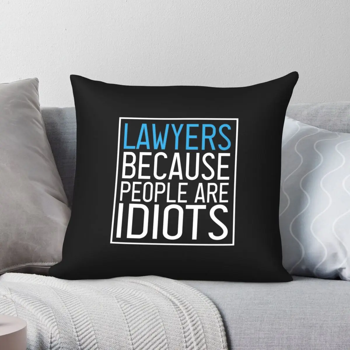 

Квадратная подушка Lawyers из полиэстера, льна, бархата, с узором на молнии, декоративная комнатная Подушка Чехол