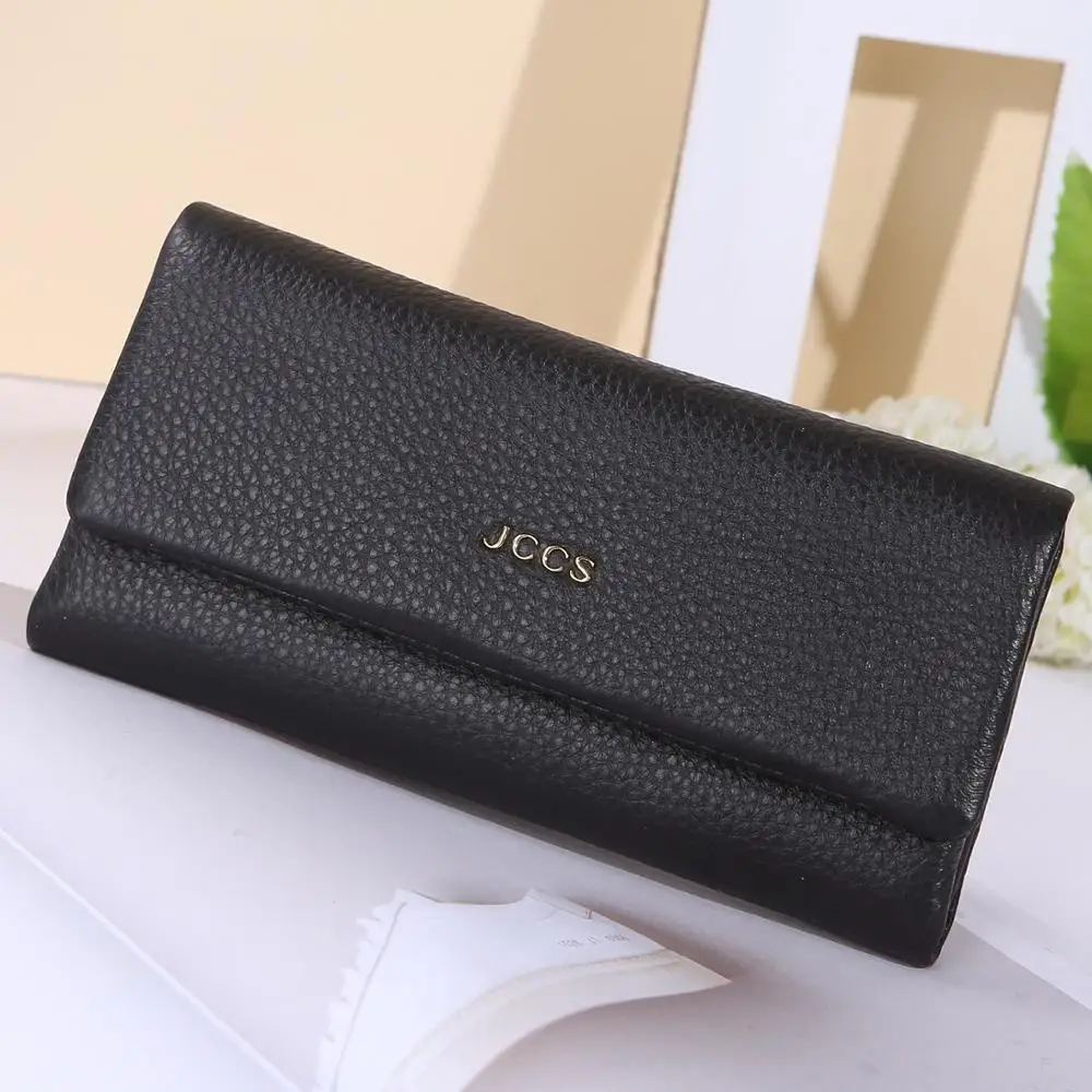 

JCCS New Genuine Leather Designer Fold Wallets Famous Brand Women Wallet Fashion Money bag ladies luxury Long Purse JS3230A