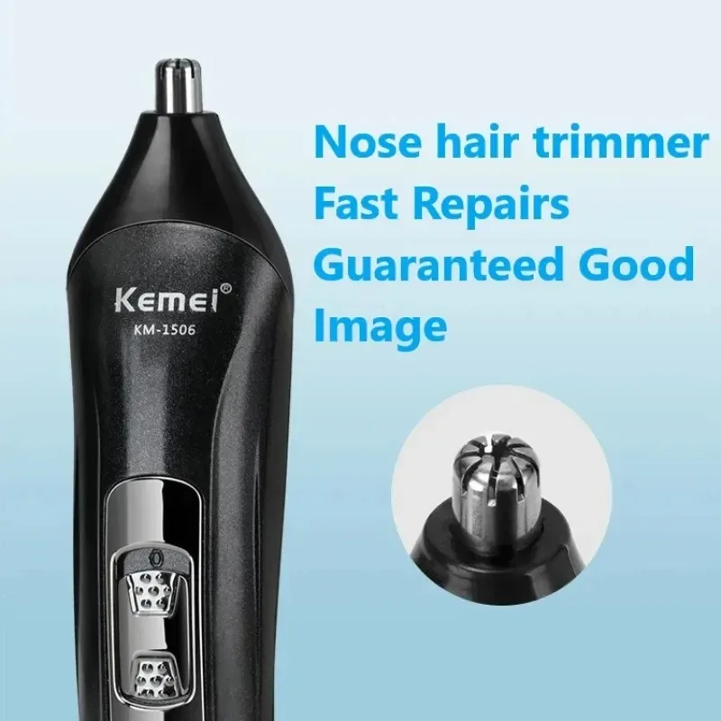 Фото Kemei KM-1506 Электробритва 3 в 1, зарядка через USB, триммер для волос, электрический перезаряжаемый профессиональный станок для бритья носа №4
