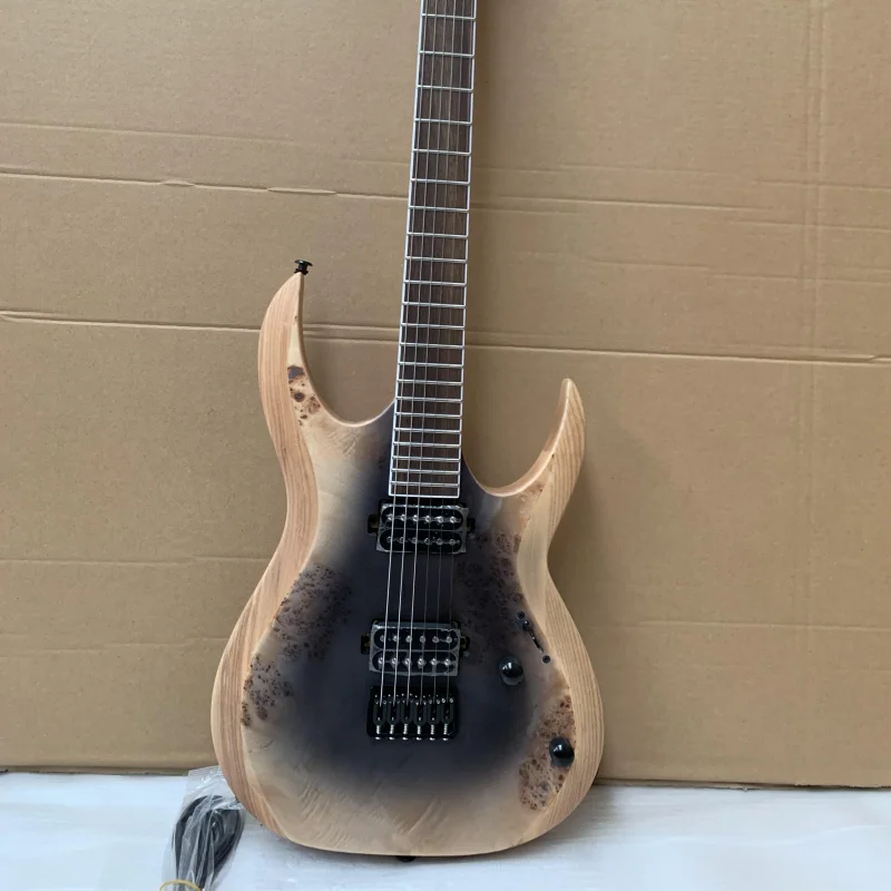 

High Quality Electric Guitar 6 Strings 24 frets ASH Body Burl Maple Veneer 5 Pieces Maple Neck Rosewood Fingerboard IN STOCK