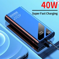 super fast charging power bank 20000mah portable charger 2usb digital display external battery with flashlight for iphone huawei