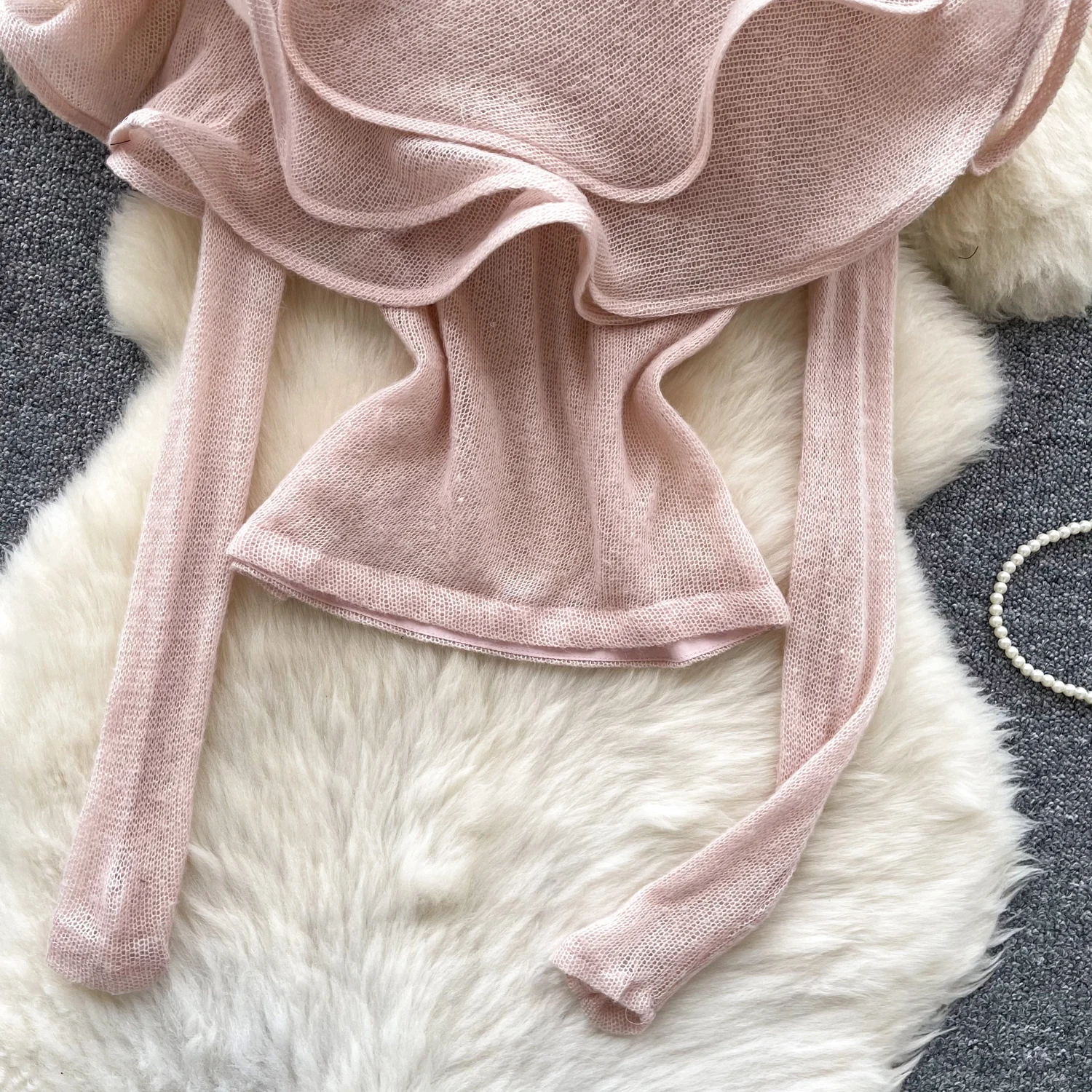 Hotsweet диагональный воротник с открытыми плечами элегантный шикарный вязаный