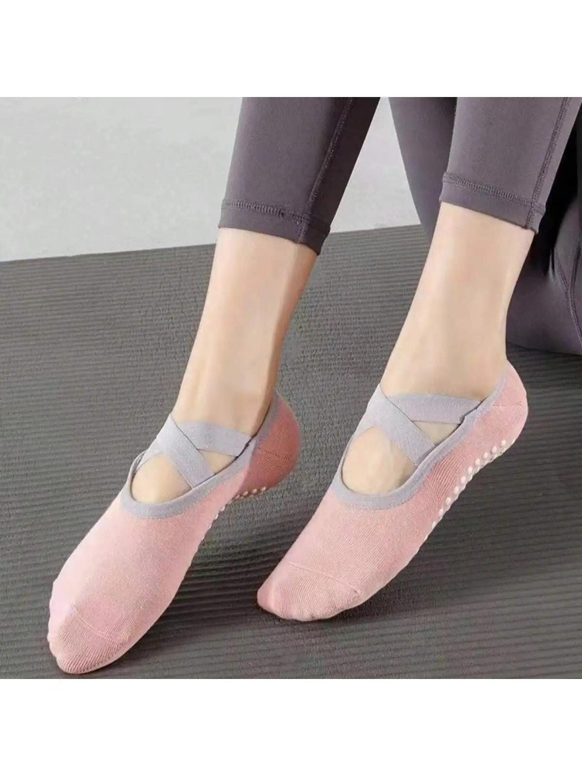 Профессиональные носки для йоги женские нескользящие пилатеса и фитнеса