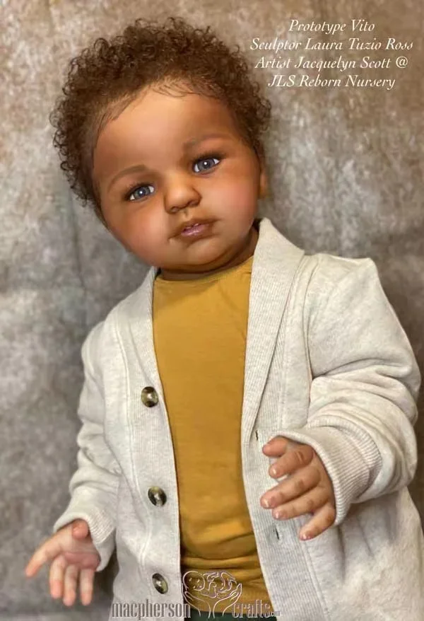 Фото EGO 30-дюймовые стоячие ножки Vito от Laura Tuzio Ross Reborn Baby Doll Неокрашенные комплекты Soft Touch с сертификатом №3