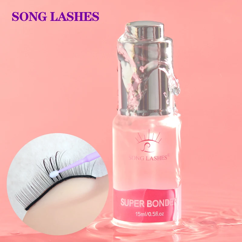 

SONG LASHES 15ml Super Bonder Longer Retention Grafting Extension Eyelashes Transparent Liquid High Quality Eyelash Makeup Tool