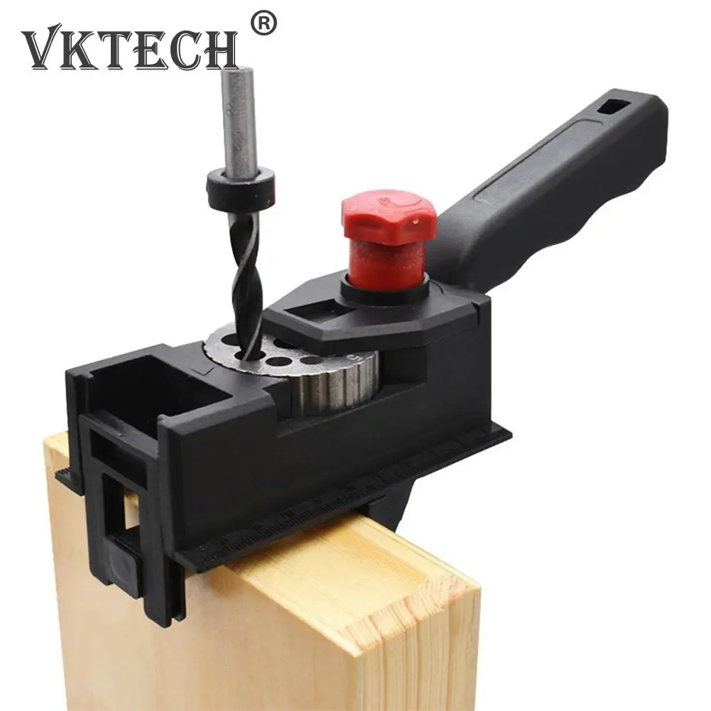 

Handheld Woodworking Doweling Jig Punch Locator Door Cabinet Punch Hinge Drill Bit Hole Quick 3-12mm Drilling Guide Puncher Tool