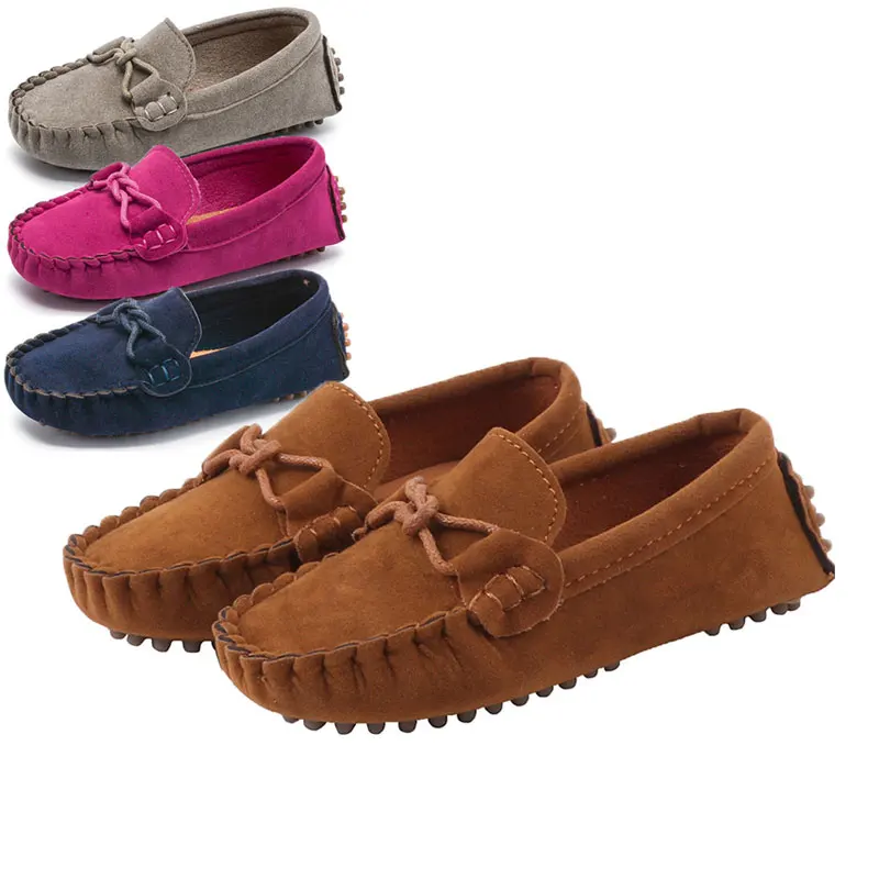 Size 21-35 Kids Shoes Boys Slip On Spring Soft PU Leather Children Casual Girls Comfortable Loafers Baby | Детская одежда и обувь