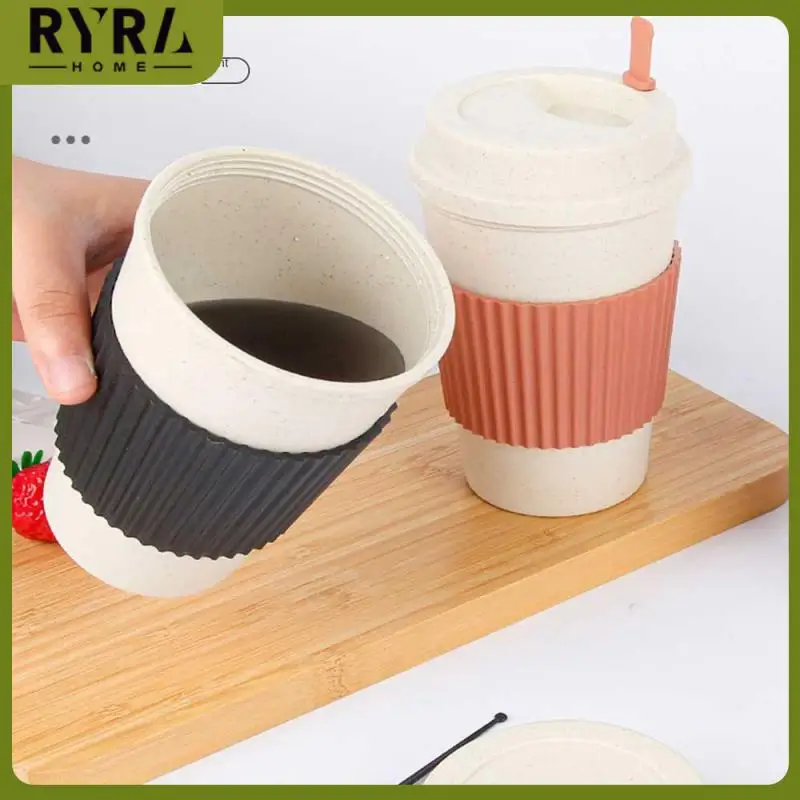 

Modern Simplicity High Quality Outdoor Portable Cup Comfortable To Hold Wheat Straw Coffee Cup Convenient Coffee Cup Water Cup