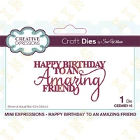 happy birthday to an amazing friend new metal craft cutting dies diy scrapbook paper diary decoration card handmade embossing