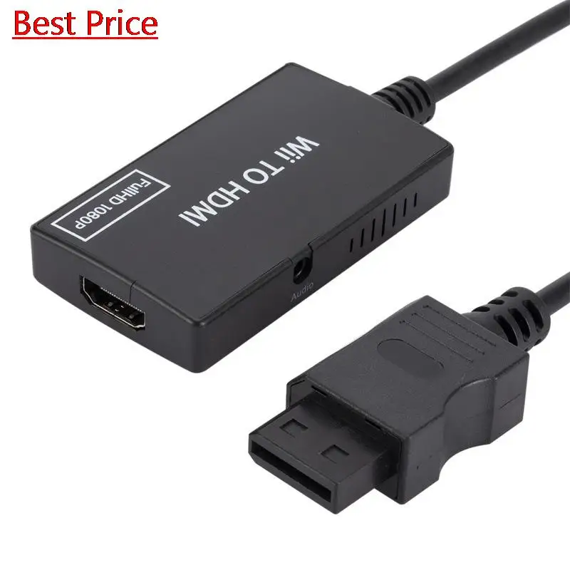 

Dhl 50Pcs HD 720P/1080P WII To HDMI-Compatibility Converter With Cable With 3.5MM Jack Audio For HDTV Monitor Display Projector