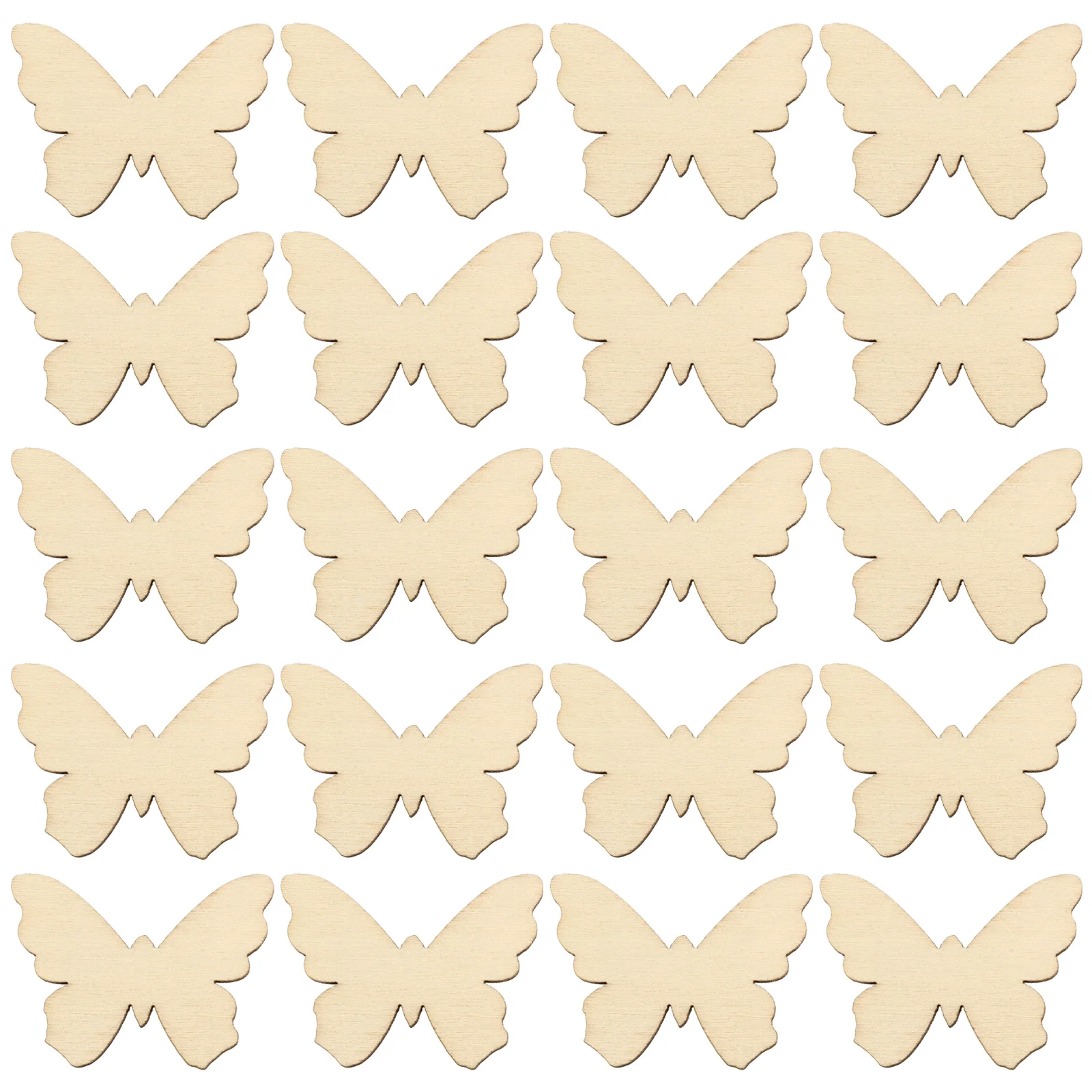 

100pcs Wood Butterflies Crafts Blank Butterflies Wooden Paint Crafts for DIY