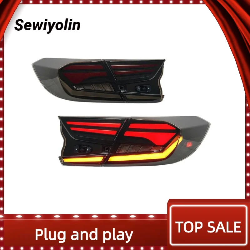 

For Honda 10th Generatio Accord 2018-2021Car Accessories Animation LED Trailer Light Tail Lamp Rear DRL Signal Plug And Play