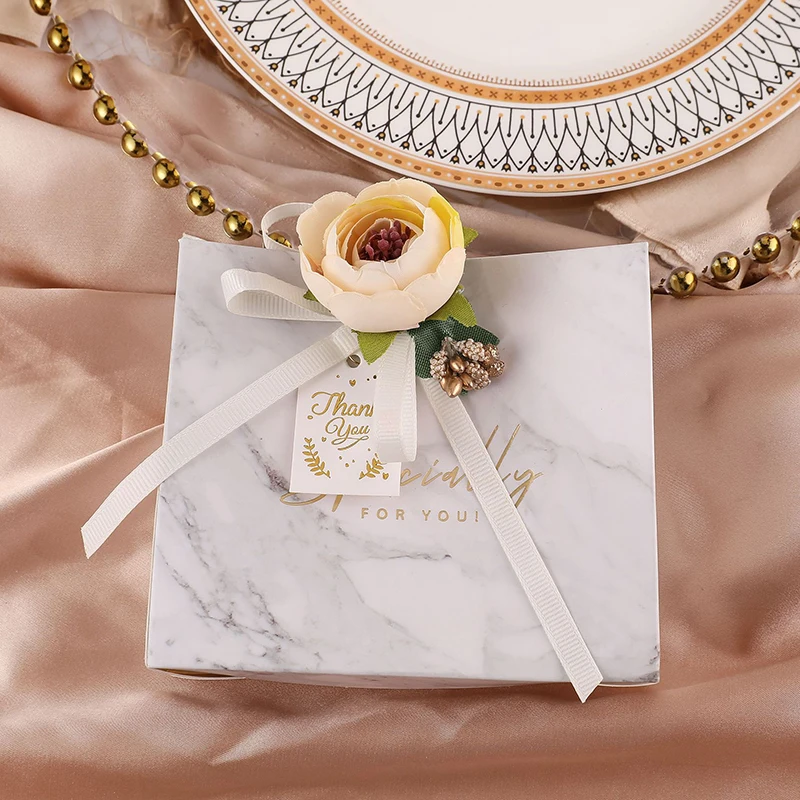 

5 Pcs Wedding Canday Box Bag Flower Birthday Paty Gifts Bag Elegant Bow Tie Small Gifts Package Bag Thank You Gifts