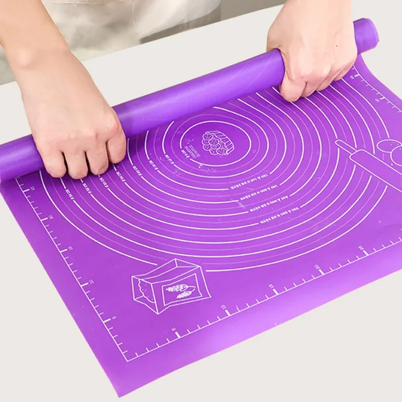 Антипригарный силиконовый коврик для выпечки замешивания теста пиццы легко