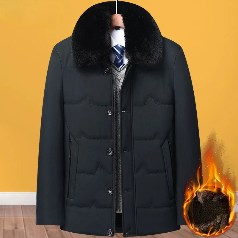 Mens Thick Warm High Quality Jackets Brand Outwear Men's Clothing Winter Men's Solid Parkas Windbreaker Fashion Coats E16