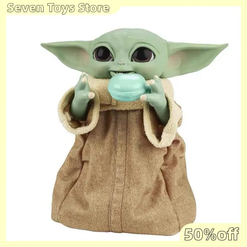 Фото Новая официальная электронная игрушка Star Wars The Mandalorian Grogu Baby Yoda со звуком и интерактивными функциями, коллекционный подарок для взрослых №3