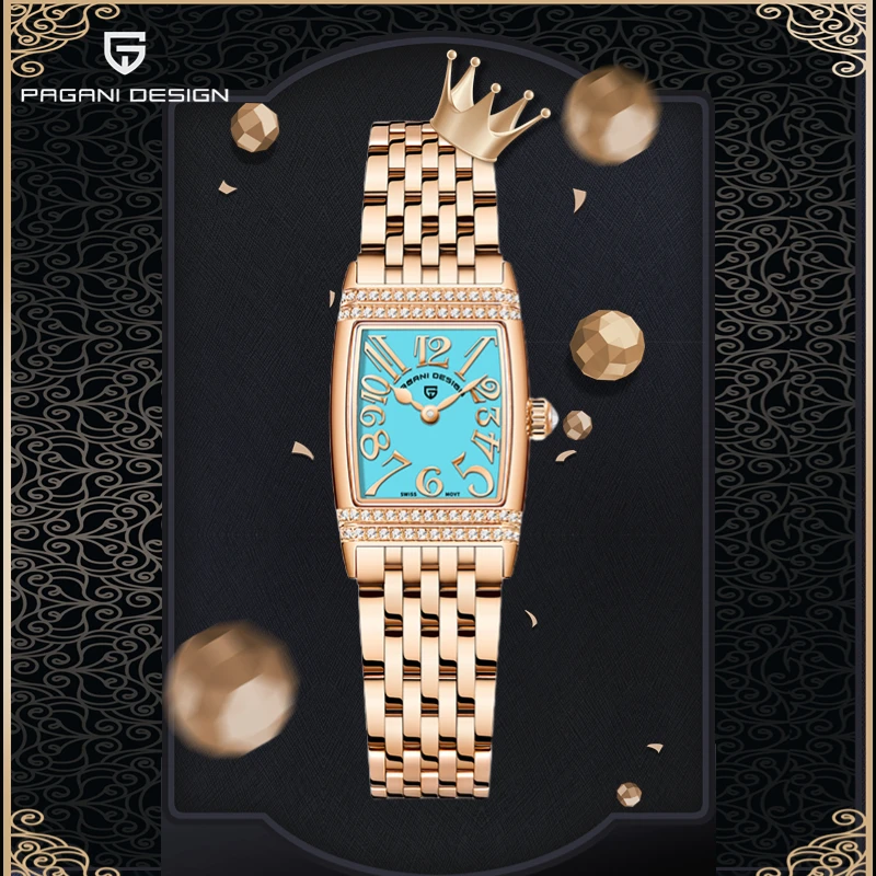 2022 PAGANI DESIGN New Women's Quartz Watch Switcherland Classic Movement Sapphire Stainless Steel 50Bar Sport Clock Reloj Mujer