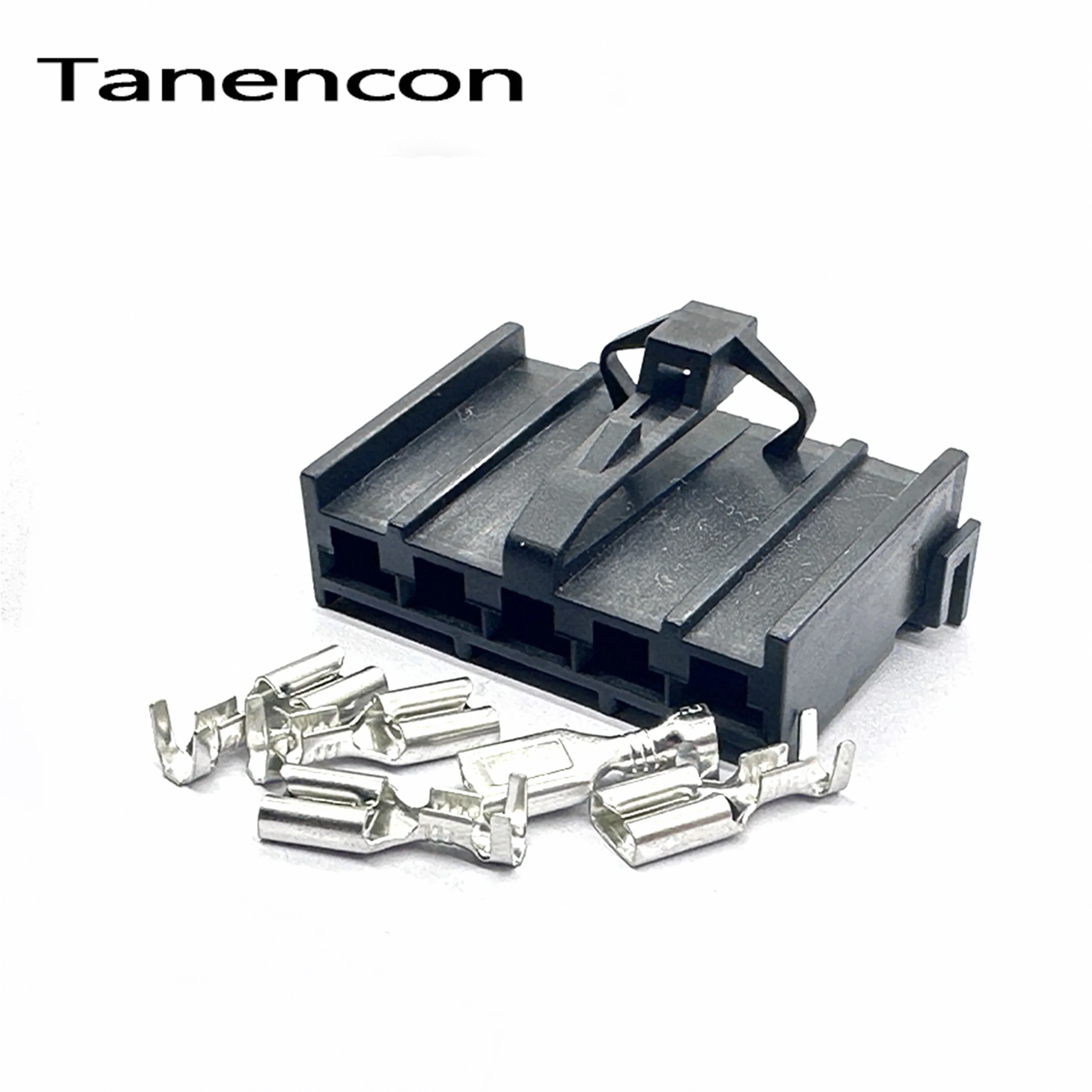 

1 комплект, 5-контактный автомобильный электрический разъем 4,8 мм для женского автомобильного провода, вилка и розетка панели управления кондиционером