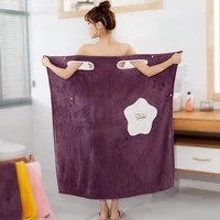new wearable superfine fiber towels soft and absorbent chic towel for autumn hotel home bathroom gifts women bathrobe varied