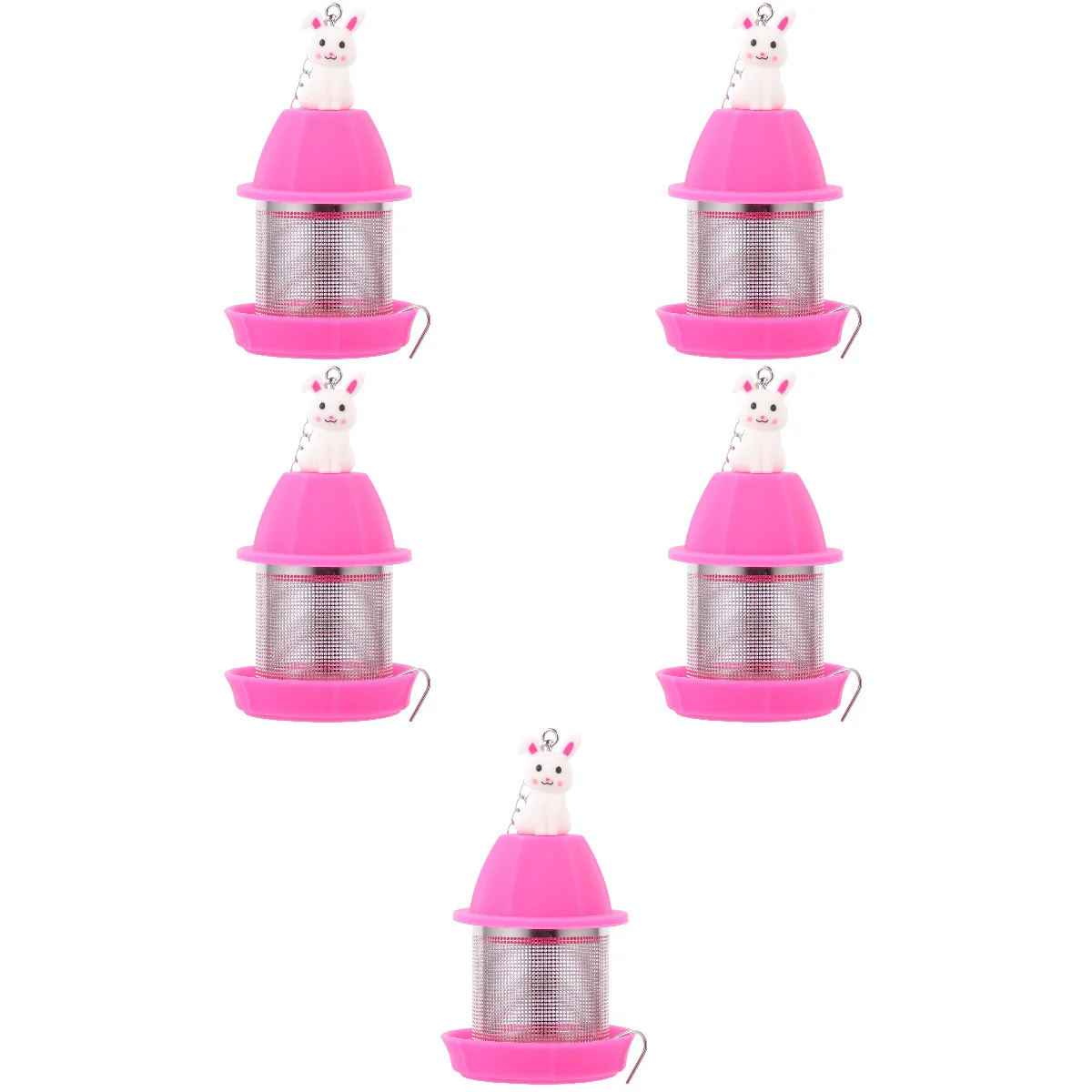 

5pcs Loose Leaf Tea Infuser Stainless Steel Tea Steeper Infuser Loose Tea Filtering Tool