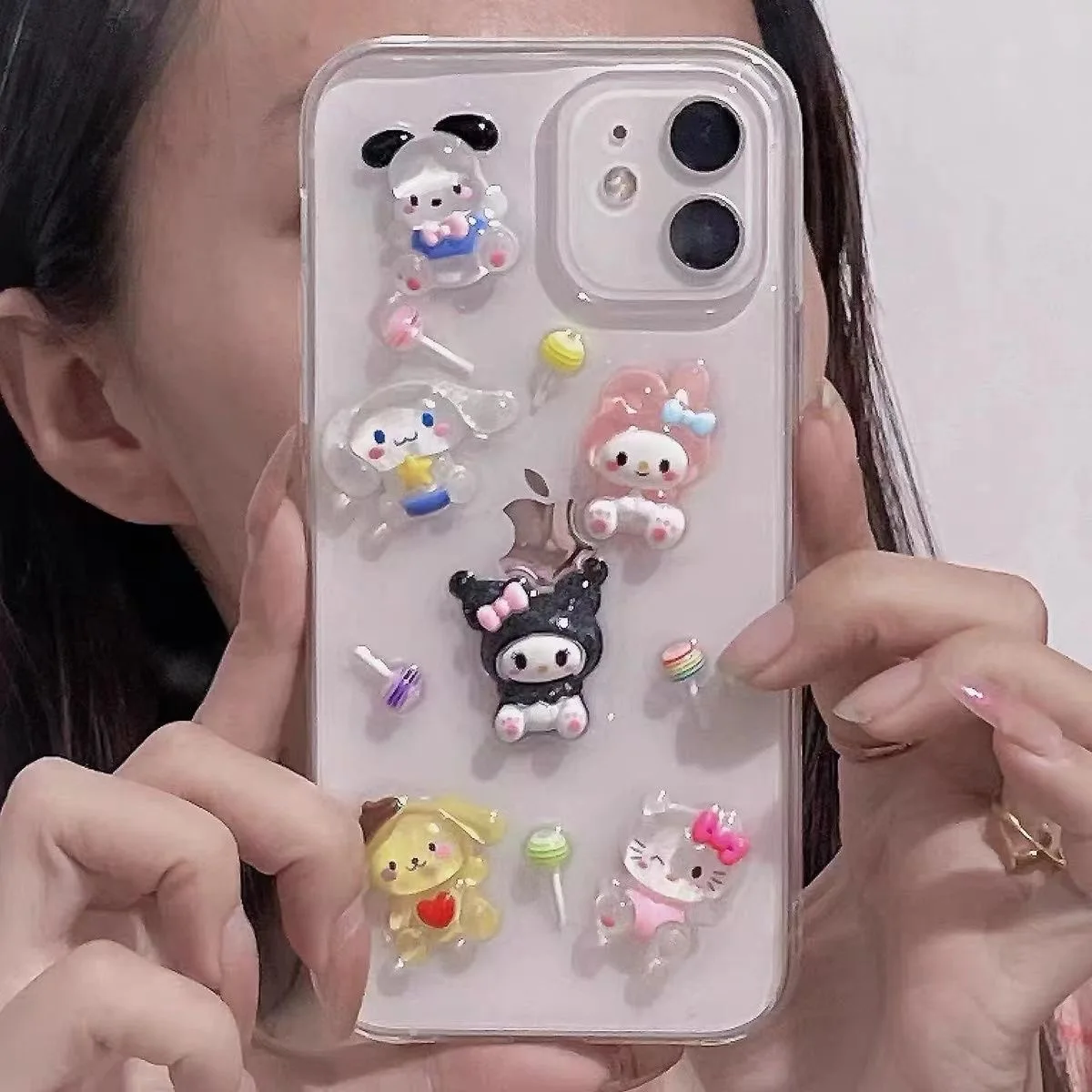 

3D Sanrio Hello Kitty Cinnamoroll Kuromi Phone Case For Samsung Galaxy S21 S22 S23 FE Plus Ultra Note20 A51 A71 5G Back Cover