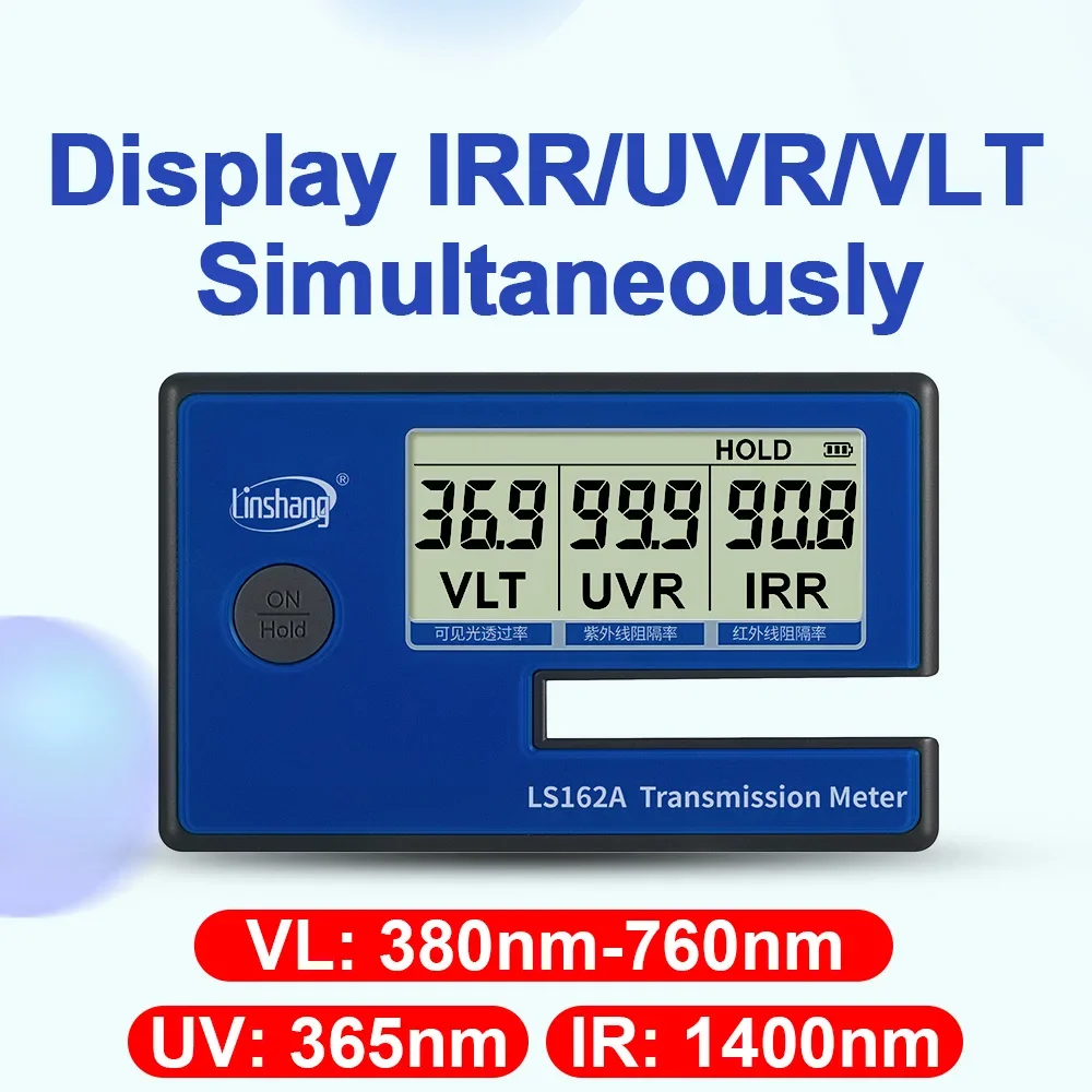 Фото Linshang LS162A Портативный измеритель передачи 1400 нм ИК-отброс Ручная оконная пленка УФ-блокировка Видимый свет Измеритель оттенка автомобиля №1