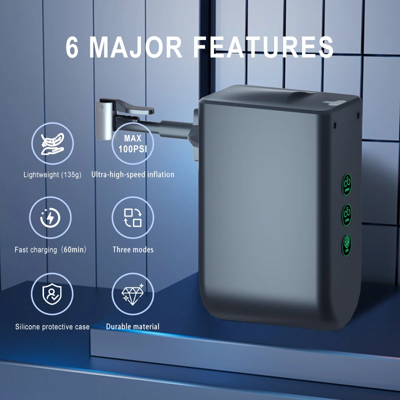 Портативный мини-беспроводной комплект воздушного насоса для велосипедов