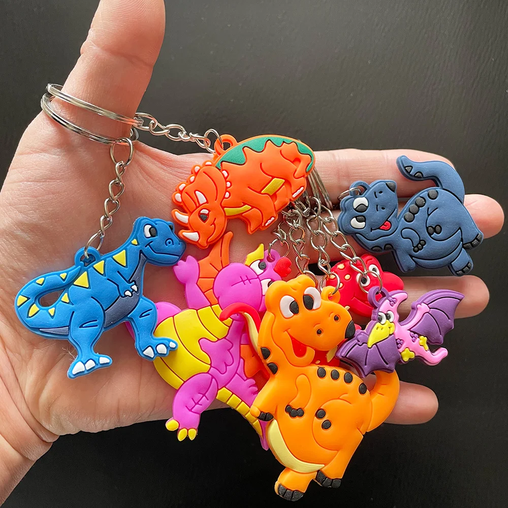 

12Pcs Each One Dinosaur Party Keychain for Kids Birthday Theme Classroom Dino Party Favors Gift Set Game Prizes