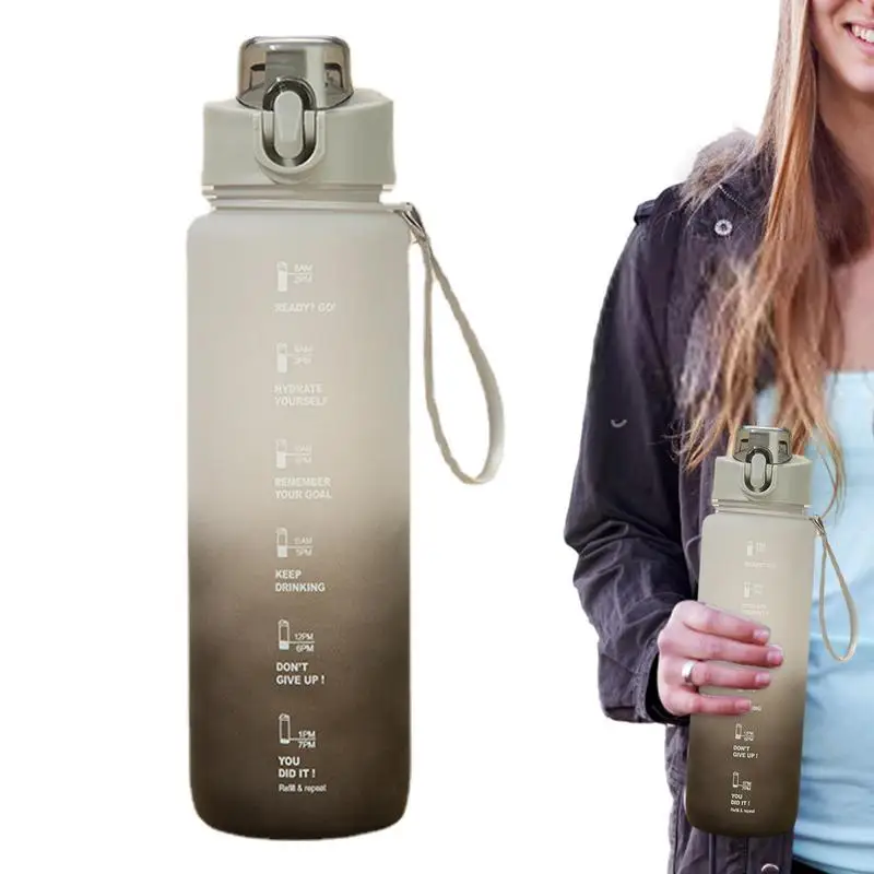 

Motivational Fitness Sports Water Bottle Large Reusable Sports Water Bottle Leakproof Motivational Water Ensure You Drink Enough