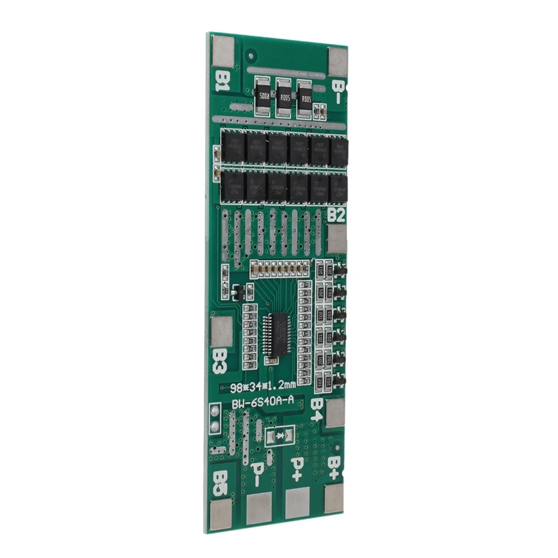 Литий-ионный аккумулятор 24 В, 6S, 40 А, 18650, Proetect плата, солнечное освещение, Bms Pcb с балансировкой, батарея для электровелосипеда, скутера