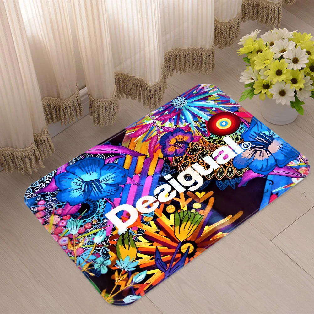 Дизайнерский Коврик Для Ванной Комнаты Противоскользящий Замшевый Напольный В