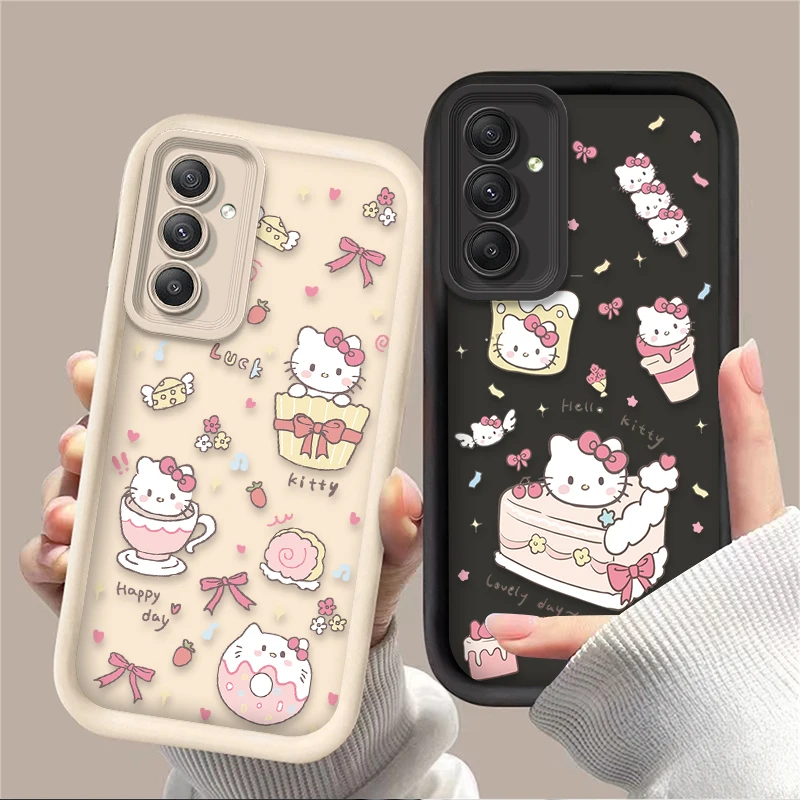 Sanrio Hello Kitty Торт мягкий чехол для телефона Samsung Galaxy A55 5G A35 A25 A15 A05 A05S A24 A13 A23 A12 A22 A32 A52