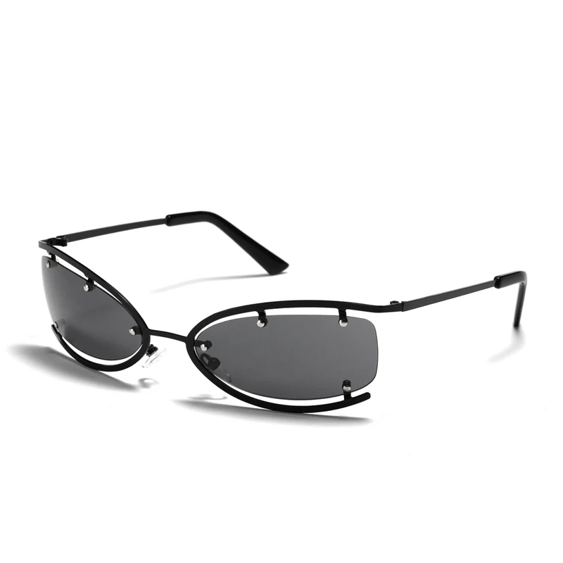 

Fashion Cateye Glasses Punk Style Sunglasses Women Summer Eyewear Y2k Future Technology Sense Sunglasses Men Trend Goggles UV400